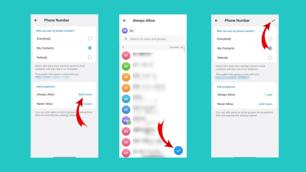 Hide Your Phone Number from Specific Contacts on Telegram