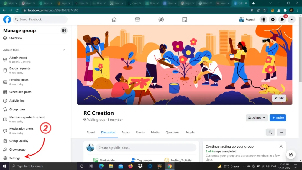 Change Facebook Group Name on a Computer