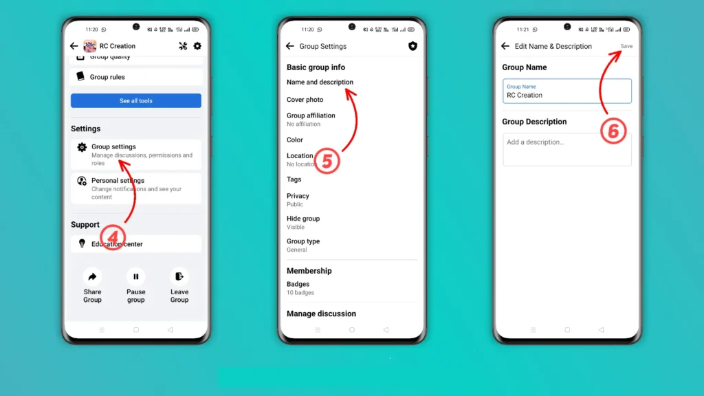 Change Group Name on Android and iPhone