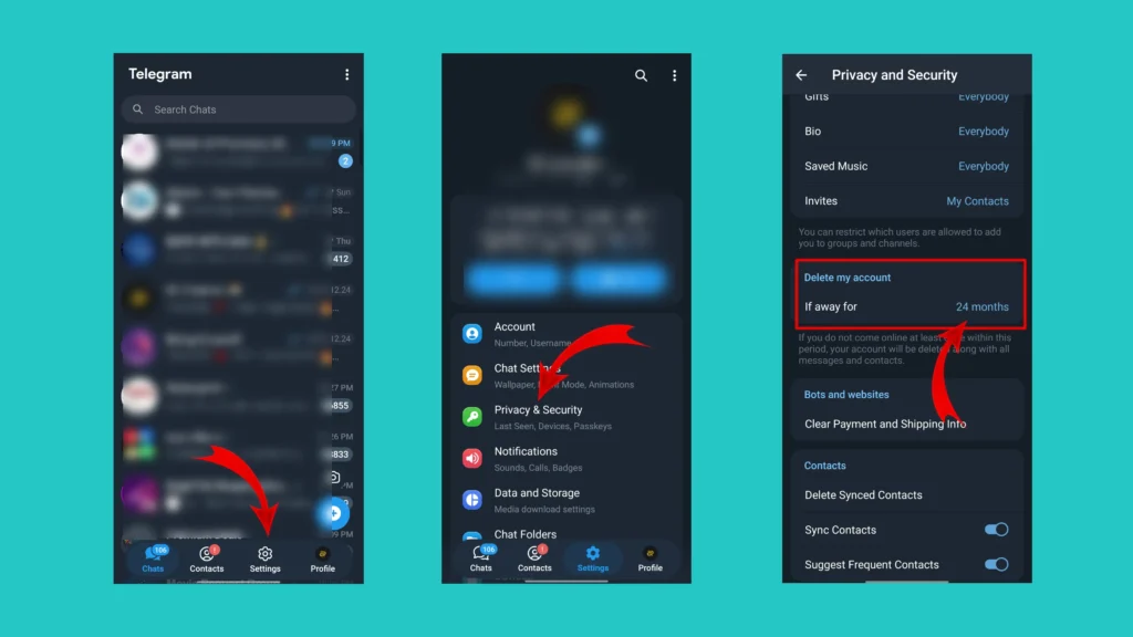 Change the Auto Delete Inactivity Period on Telegram