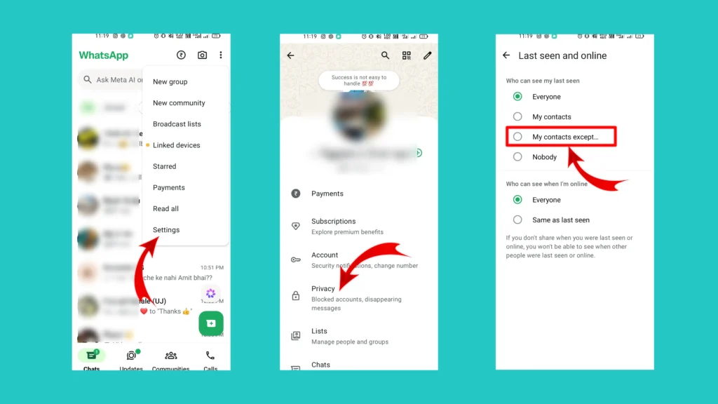 How to Hide Your Online Status from Specific People