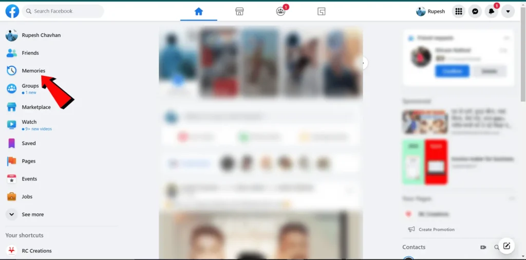 Find Facebook Memories on Desktop