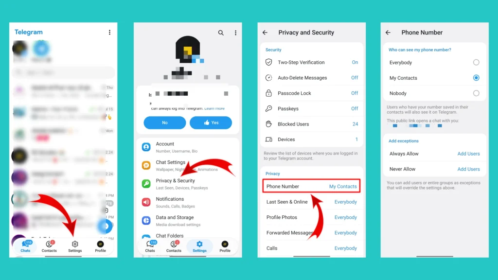 Steps to Hide Your Phone Number on Telegram