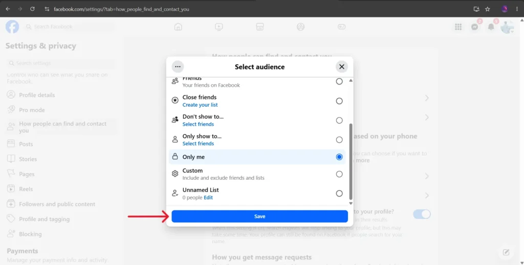 Hide Your Friends List on Facebook Using a Computer