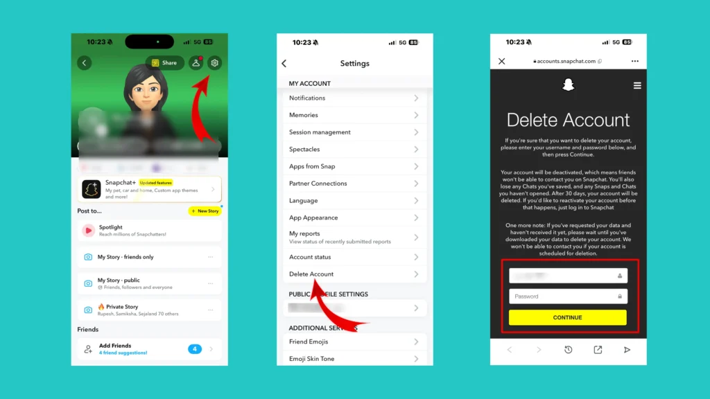 How to Delete Your Snapchat Account using iPhone