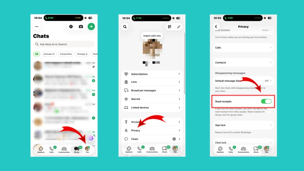 How to Turn Off Read Receipts (Blue Tick) on WhatsApp on iPhone
