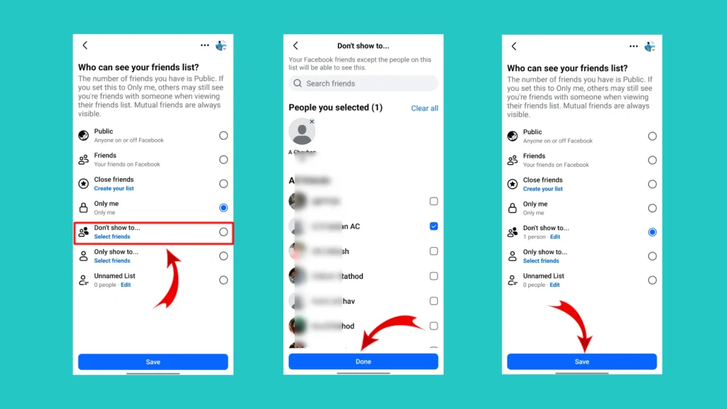 Steps to Hide Your Friends List on Facebook From Specific Person