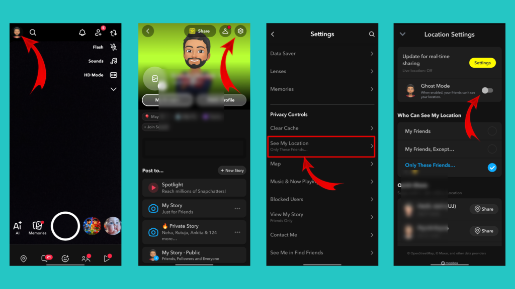 Steps to Turn on Ghost Mode on Snapchat