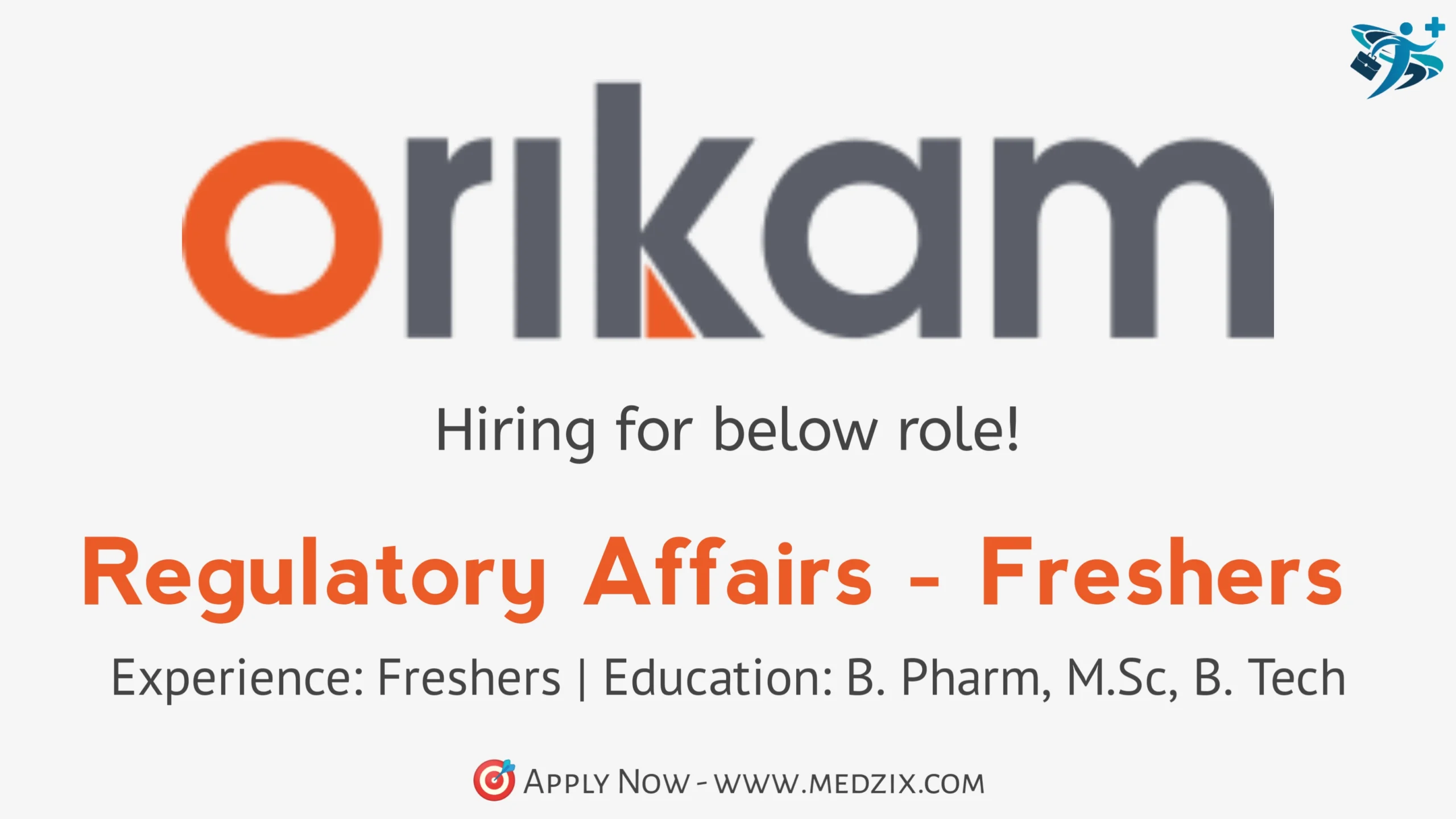 Regulatory affairs role for freshers