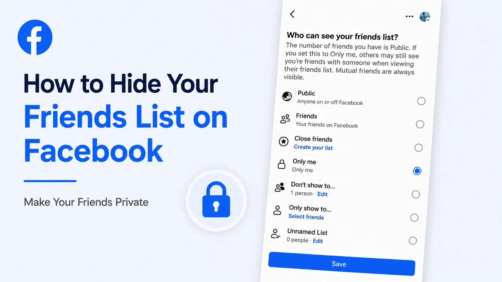 Hide Your Friends List on Facebook