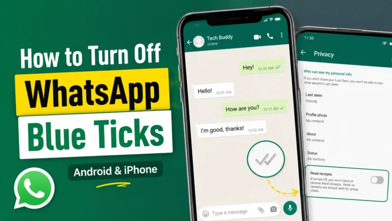 How to turn off read receipts blue tick on WhatsApp